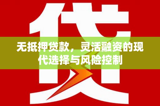 揭阳无抵押贷款，灵活融资的现代选择与风险控制