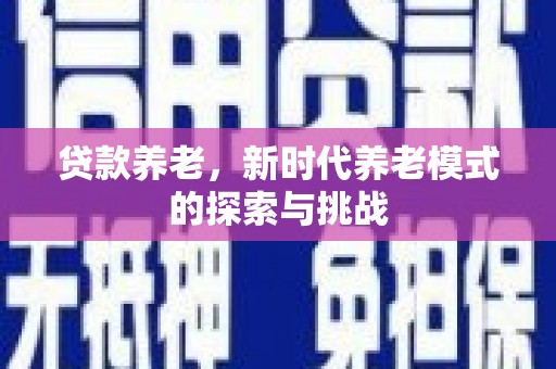 揭阳贷款养老，新时代养老模式的探索与挑战