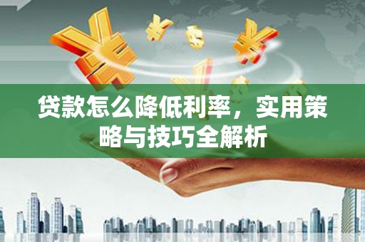 揭阳贷款怎么降低利率，实用策略与技巧全解析