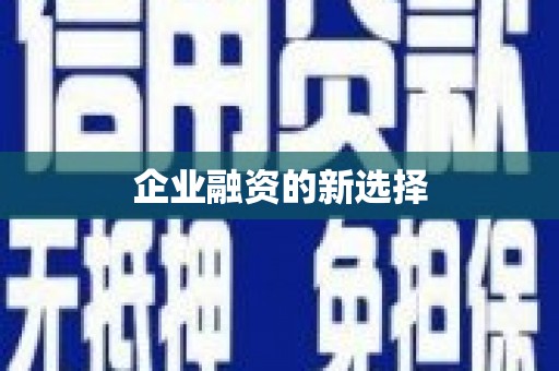 揭阳企业融资的新选择