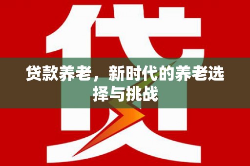 揭阳贷款养老，新时代的养老选择与挑战