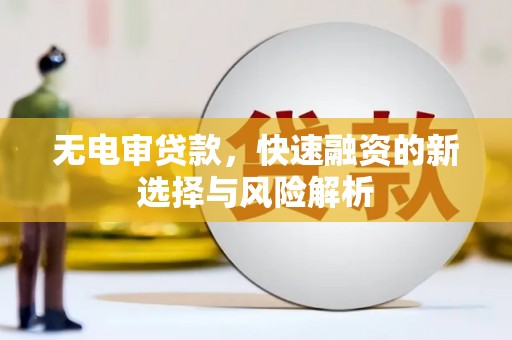 揭阳无电审贷款，快速融资的新选择与风险解析