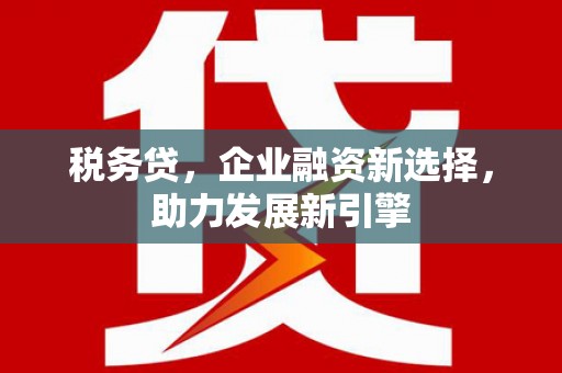 揭阳税务贷，企业融资新选择，助力发展新引擎