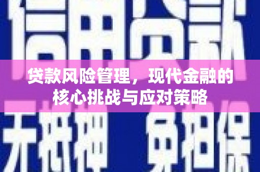 揭阳贷款风险管理，现代金融的核心挑战与应对策略