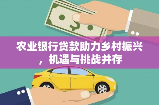 揭阳农业银行贷款助力乡村振兴，机遇与挑战并存
