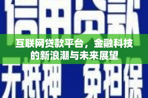 揭阳互联网贷款平台，金融科技的新浪潮与未来展望
