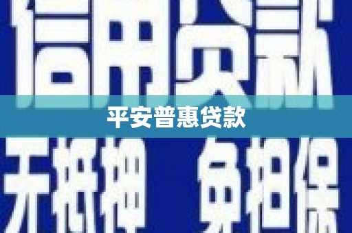 揭阳平安普惠贷款