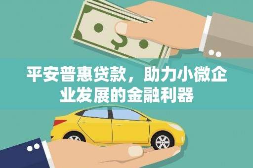 揭阳平安普惠贷款，助力小微企业发展的金融利器