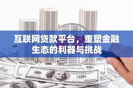 揭阳互联网贷款平台，重塑金融生态的利器与挑战