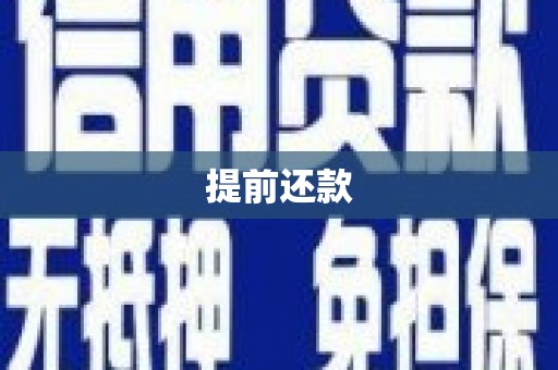 揭阳提前还款